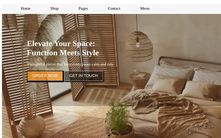 CS50 home goods store home page
